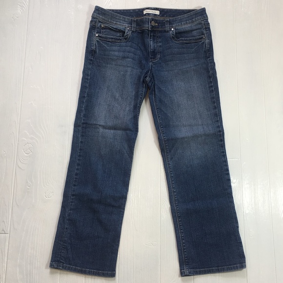 ❤️WHBM Blanc Straight Leg Denim Jeans Size 8 - Picture 2 of 7